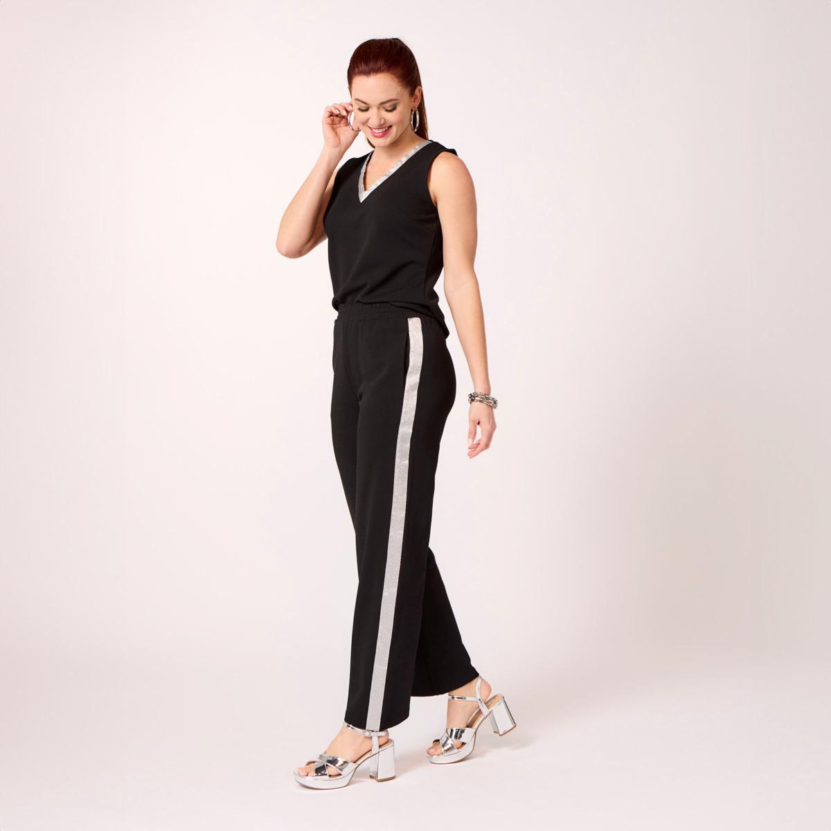 straight-leg Wool Trousers  Black